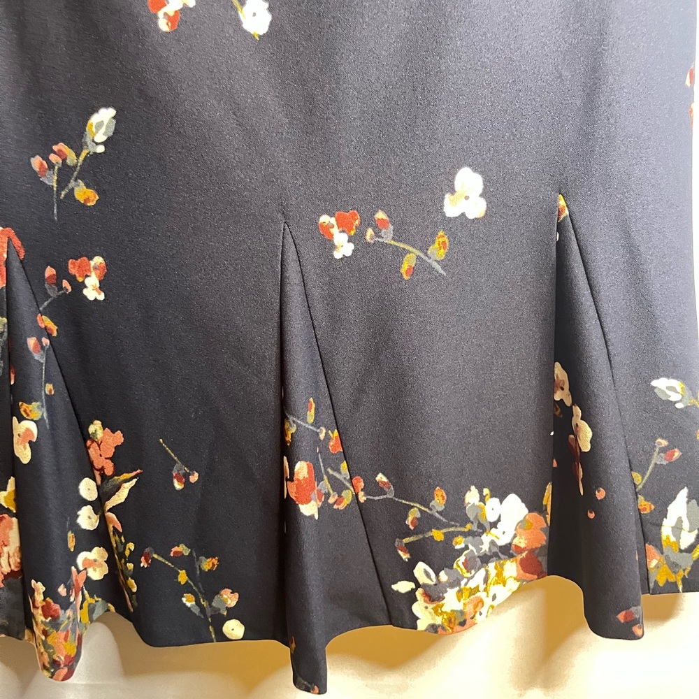 Ralph Lauren navy blue floral dress sz 6 - Picture 5 of 8